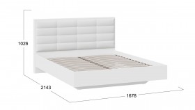 Кровать без подъемного механизма «Агата» Белый в Алдане - aldan.katalogmebeli.com | фото 3