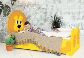 Кровать детская Лева 1.6 Желтый/Оранжевый в Алдане - aldan.katalogmebeli.com | фото