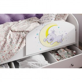 Кровать детская Звездочка Белый/Фиолетовый в Алдане - aldan.katalogmebeli.com | фото 4