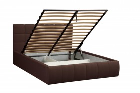 Кровать "Диана" ш. 1600 (Н=1010мм) (жаккард шоколад) в Алдане - aldan.katalogmebeli.com | фото