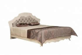 Кровать двойная "Кантри" (вудлайн кремовый/патина/ортопед/1820) в Алдане - aldan.katalogmebeli.com | фото
