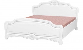 Кровать двойная 1400х2000 (комплект) Лотос (Белый/Белый Глянец) в Алдане - aldan.katalogmebeli.com | фото