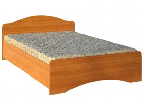 Кровать двойная 1600-1 без матраса (круглые спинки) Вишня Оксфорд в Алдане - aldan.katalogmebeli.com | фото