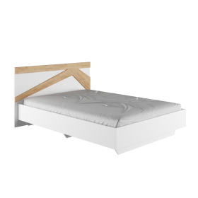 Кровать двухспальная 1,4м Теодора (белый/дуб крафт золотой) в Алдане - aldan.katalogmebeli.com | фото