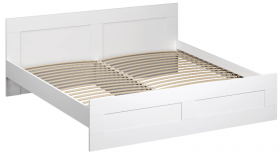 Кровать двухспальная Сириус 1800мм белый в Алдане - aldan.katalogmebeli.com | фото