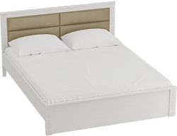 Кровать Элана 1400 с основанием Бодега белая в Алдане - aldan.katalogmebeli.com | фото