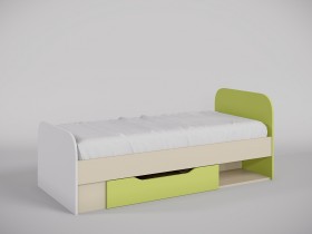 Кровать Эппл 1650х750 (Зеленый/Белый/корпус Клен) в Алдане - aldan.katalogmebeli.com | фото 1
