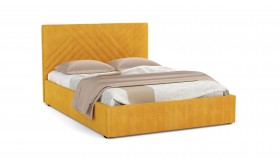 Кровать Гамма ш. 1400 (без основания для хранения) (велюр тенерифе куркума) в Алдане - aldan.katalogmebeli.com | фото