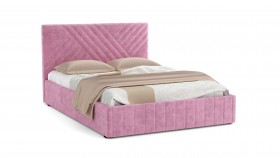 Кровать Гамма ш. 1400 (без основания для хранения) (велюр тенерифе розовый) в Алдане - aldan.katalogmebeli.com | фото
