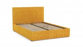 Кровать Гамма ш. 1400 (с основанием для хранения) (велюр тенерифе куркума) в Алдане - aldan.katalogmebeli.com | фото 2