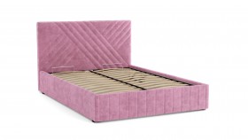 Кровать Гамма ш. 1400 (с основанием для хранения) (велюр тенерифе розовый) в Алдане - aldan.katalogmebeli.com | фото 2