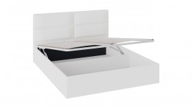 Кровать «Глосс» с мягкой обивкой и подъемным механизмом тип 1 (1800) (Белая) в Алдане - aldan.katalogmebeli.com | фото 2