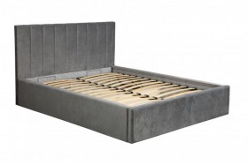 Кровать "Юнона" ш. 1600 (Н=1020мм) (ягуар грей) в Алдане - aldan.katalogmebeli.com | фото