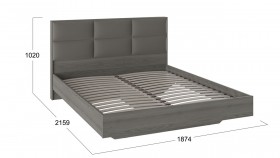 Кровать «Либерти» с мягким изголовьем Хадсон/Ткань Грей/1800 в Алдане - aldan.katalogmebeli.com | фото 2
