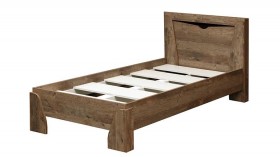 Кровать одинарная 33.07 с настилом "Лючия" (ш. 900)/(кейптаун / венге / белый) в Алдане - aldan.katalogmebeli.com | фото