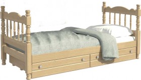 Кровать одинарная Аленка из массива сосны 800*1890 Сосна в Алдане - aldan.katalogmebeli.com | фото
