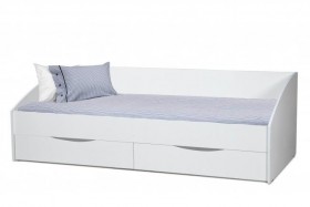 Кровать одинарная "Фея - 3" (симметричная) New/(белый / белый / ДВПО: белый) в Алдане - aldan.katalogmebeli.com | фото
