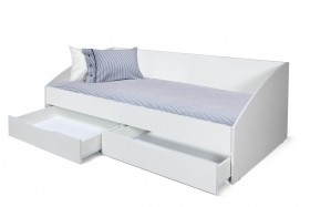 Кровать одинарная "Фея - 3" (симметричная) New/(белый / белый / ДВПО: белый) в Алдане - aldan.katalogmebeli.com | фото 3