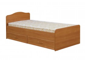 Кровать одинарная с ящиками 800-1 без матраса (круглые спинки) Вишня Оксфорд в Алдане - aldan.katalogmebeli.com | фото
