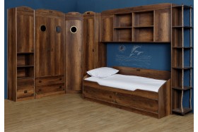 Кровать с 2-мя ящиками «Навигатор» (Дуб Каньон) в Алдане - aldan.katalogmebeli.com | фото 10