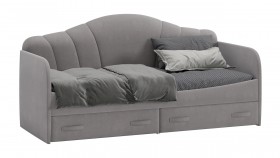 Кровать с мягкой спинкой и ящиками «Сабрина» 900 Светло-серый в Алдане - aldan.katalogmebeli.com | фото