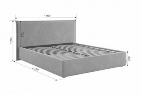 Кровать с подъемным механизмом Лада 160х200 см (графит (велюр)) в Алдане - aldan.katalogmebeli.com | фото 3