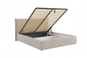 Кровать с подъемным механизмом Лада 160х200 см (графит (велюр)) в Алдане - aldan.katalogmebeli.com | фото 3