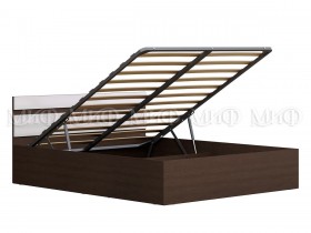 Кровать с подъемным механизмом Нэнси 1,4м (Венге/белый глянец) в Алдане - aldan.katalogmebeli.com | фото 1