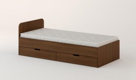 Кровать с ящиками 900 (Орех темный) в Алдане - aldan.katalogmebeli.com | фото
