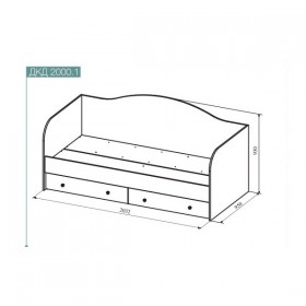 Кровать с ящиками ДКД 2000.1 Kiki в Алдане - aldan.katalogmebeli.com | фото 2