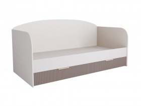 Кровать с ящиками ДКД 2000.1 Лавис (Белый софт/Грей софт/корпус Белый) в Алдане - aldan.katalogmebeli.com | фото