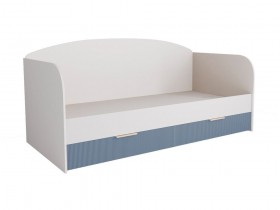 Кровать с ящиками ДКД 2000.1 Лавис (Белый софт/Лазурь софт/корпус Белый) в Алдане - aldan.katalogmebeli.com | фото