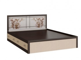 Кровать с ящиками 1,6м Мальта (Дуб венге/Дуб беленый) в Алдане - aldan.katalogmebeli.com | фото 1