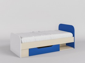 Кровать Скай 1650х750 (Синий/Белый/корпус Клен) в Алдане - aldan.katalogmebeli.com | фото
