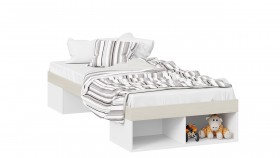 Кровать «Сканди»  Дуб Гарден/Белый в Алдане - aldan.katalogmebeli.com | фото