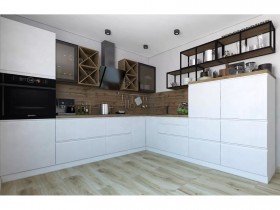 Модульная кухня Бронкс 1,8 м (Кварц) в Алдане - aldan.katalogmebeli.com | фото 5