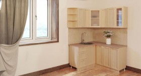 Угловая кухня Рамочная 1500х1400 мм (Беленый дуб) в Алдане - aldan.katalogmebeli.com | фото 3