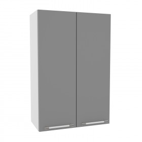 Квадро ВП 600 шкаф верхний высокий (Ваниль кожа/корпус Серый) в Алдане - aldan.katalogmebeli.com | фото