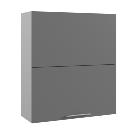 Квадро ВПГПМ 800 Шкаф верхний высокий Blum Aventos (Ваниль кожа/корпус Серый) в Алдане - aldan.katalogmebeli.com | фото