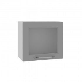Квадро ВПГС 500 шкаф верхний горизонтальный со стеклом высокий (Железо/корпус Серый) в Алдане - aldan.katalogmebeli.com | фото