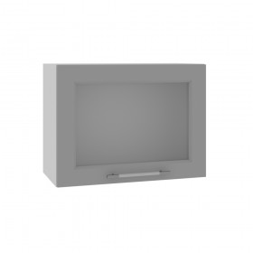 Квадро ВПГС 600 шкаф верхний горизонтальный со стеклом высокий (Железо/корпус Серый) в Алдане - aldan.katalogmebeli.com | фото