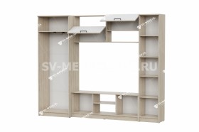 Мебель для гостиной МГС 3 Исполнение 1 Дуб Сонома / Белый в Алдане - aldan.katalogmebeli.com | фото 3