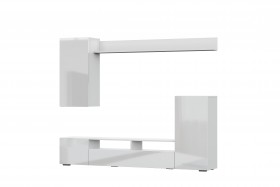 Мебель для гостиной МГС 4 (Белый/Белый глянец) в Алдане - aldan.katalogmebeli.com | фото 7