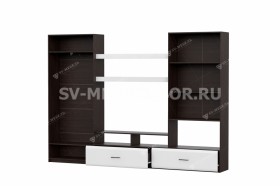Мебель для гостиной МГС 7 Исполнение 1 Дуб Венге/Белый глянец в Алдане - aldan.katalogmebeli.com | фото