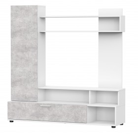 Мебель для гостиной "МГС 9" Белый / Цемент светлый в Алдане - aldan.katalogmebeli.com | фото 1