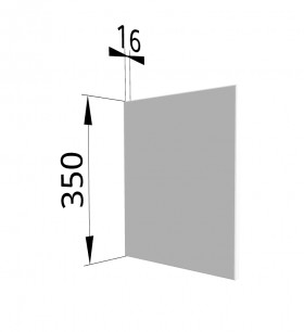 Панель торцевая (для шкафа горизонтального) ПГ Ройс (Белый софт) в Алдане - aldan.katalogmebeli.com | фото