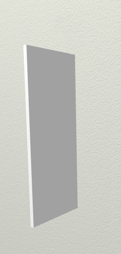 Панель торцевая П Капля (для шкафа верхнего) Белый в Алдане - aldan.katalogmebeli.com | фото