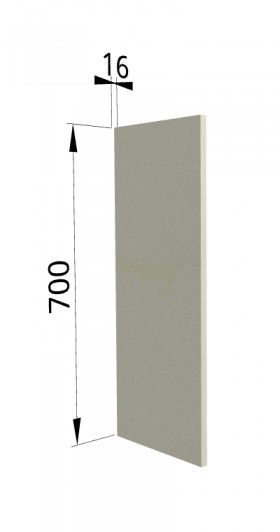 Панель торцевая П Квадро (для шкафа верхнего) Ваниль кожа в Алдане - aldan.katalogmebeli.com | фото