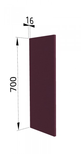 Панель торцевая П Квадро (для шкафа верхнего) Виноград в Алдане - aldan.katalogmebeli.com | фото