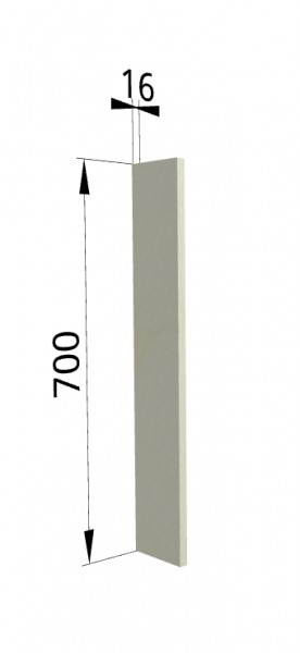 Панель торцевая ПТ 400 Квадро (для шкафа торцевого верхнего) Ваниль кожа в Алдане - aldan.katalogmebeli.com | фото
